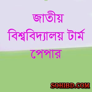 জাতীয় বিশ্ববিদ্যালয়ের টার্ম পেপার মাত্র ১৫০ টাকা